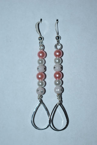"Pretty In Pink" Teardrop Earrings